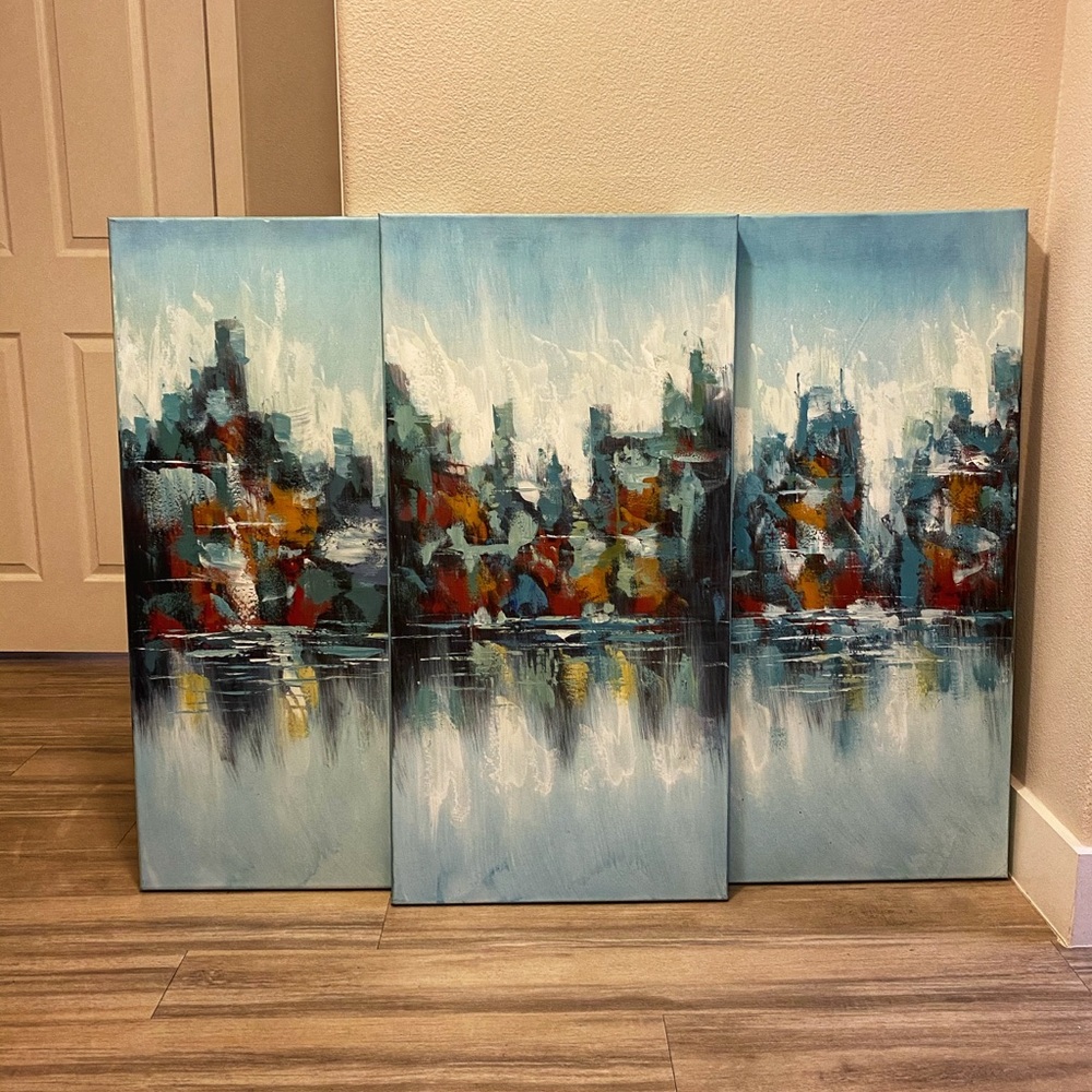3 piece wall art painting Ashley Furniture